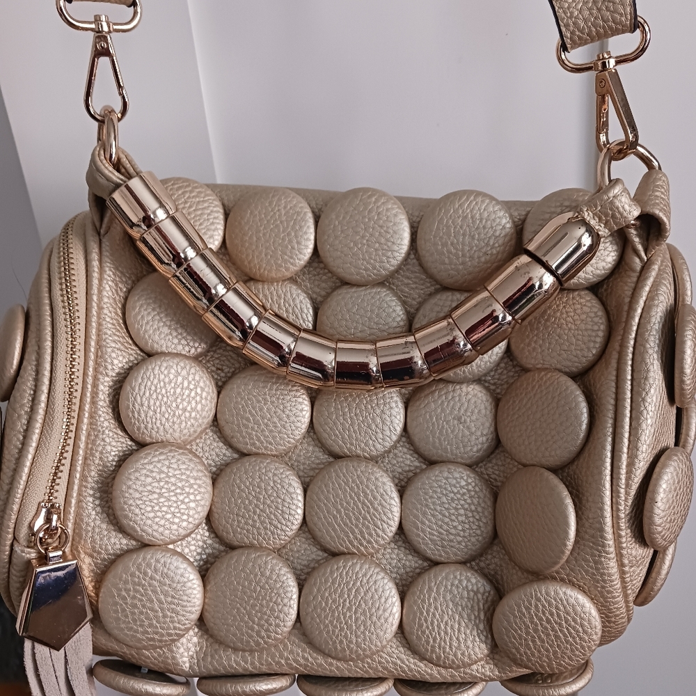 Metallic gold purse